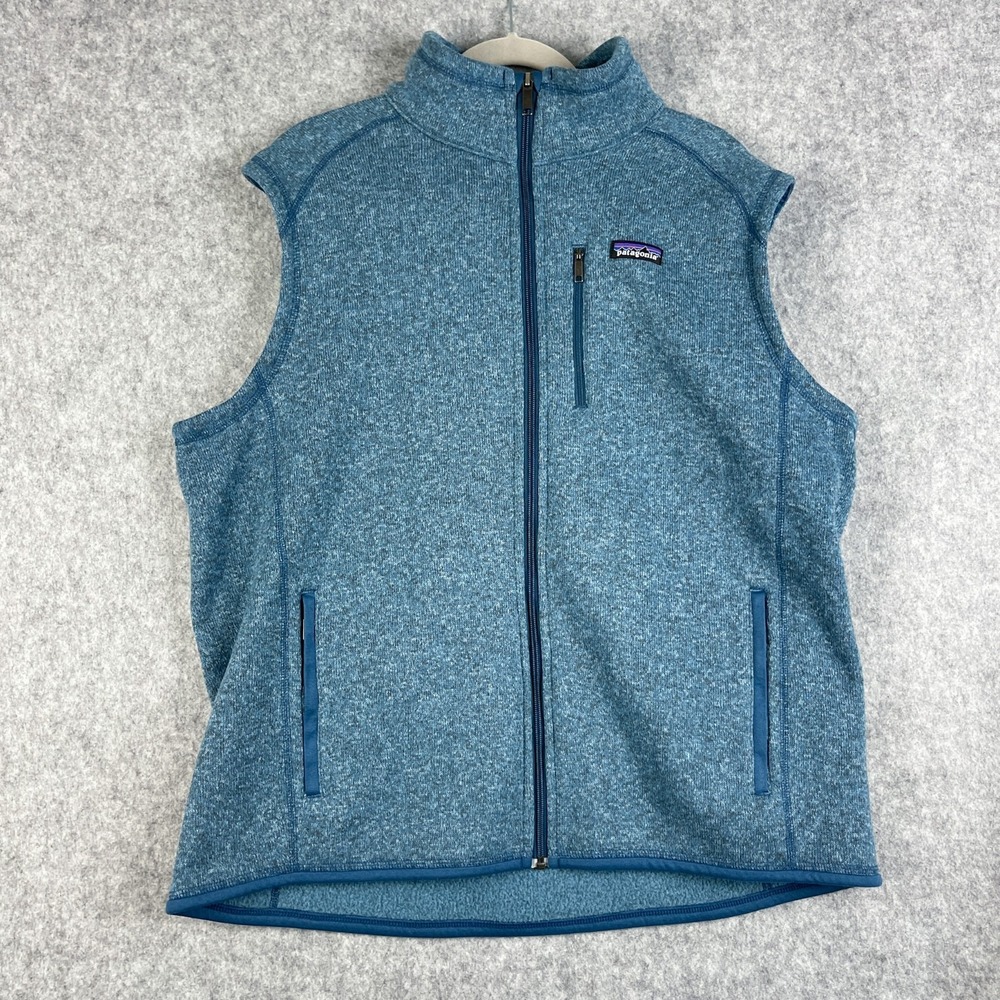 Patagonia Better Sweater Vest Mens XXL Blue Full‎ Zip Outdoor Hiking Camping